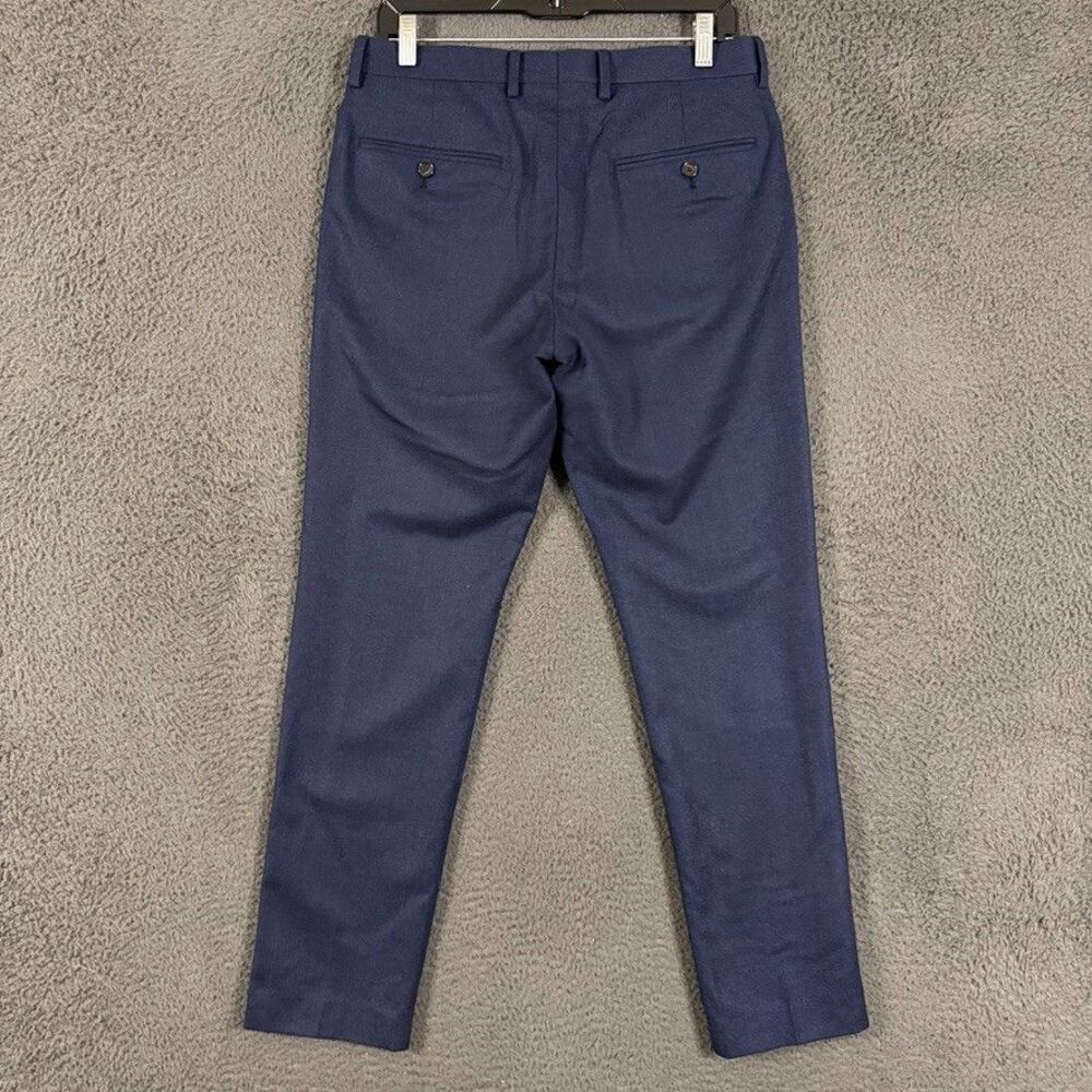 J Crew Dress Pants Mens 30x30 Blue Ludlow Slim Fit Vitale Barberis Canonico Wool - Picture 8 of 14